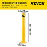 BestEquip 36" Yellow Safety Barrier Bollard