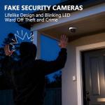 WALI Dummy Fake Security Dome Cameras with Flash