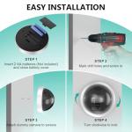 Wali Fake Security Cameras with LED Warning Lights