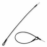 500 Anti-Theft Security Lanyard Wire Loops, Black