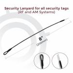 500 Anti-Theft Security Lanyard Wire Loops, Black