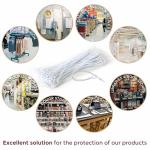 1000 White 8-Inch Security Lanyards for Loss Prevention