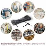 500 Anti-Theft Security Lanyard Wire Loops, Black