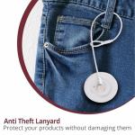 1000 White 8-Inch Security Lanyards for Loss Prevention