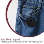 500 Anti-Theft Security Lanyard Wire Loops, Black