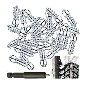 AUCELI 100pcs Snow Tire Spikes with Tool