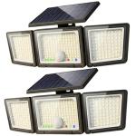 Solar Motion Sensor LED Security Flood Lights (2 Pack)