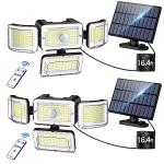 CLAONER Solar Motion Sensor Security Lights - 2 Pack