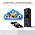 SiloPosh 1080P Wireless Video Doorbell Camera