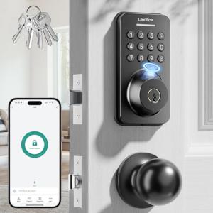 Ulecoce Keyless Entry Fingerprint Deadbolt Lock Set