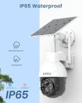 Aosu Solar Outdoor Security Cameras - 360° View, 2K Night Vision