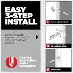 Kwikset Tylo Satin Chrome Door Knob and Deadbolt Set