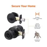 Matte Black Keyed Door Knob and Deadbolt Set