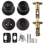 Matte Black Keyed Door Knob and Deadbolt Set