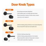 Matte Black Keyed Door Knob and Deadbolt Set
