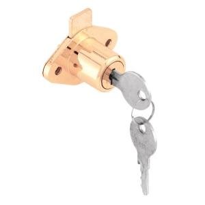 Diecast Drawer & Cabinet Lock, Brass Plated