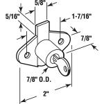 Diecast Drawer & Cabinet Lock, Brass Plated