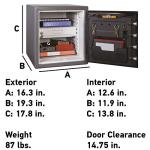 Waterproof Fireproof Digital Safe Box 1.23 Cu Ft