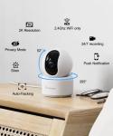 GALAYOU Indoor Security Camera 2K, Pet Camera, 360 Degree 2.4G WiFi Home Security Camera for Baby/Elder/Nanny with Night Vision, 24/7 SD Card Storage, Works with Alexa and Google Assistant G2-2Pack