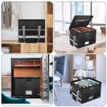 Fireproof Lockable File Box with Organizer Pockets