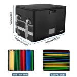 Fireproof Lockable File Box with Organizer Pockets