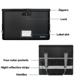 Fireproof Lockable File Box with Organizer Pockets