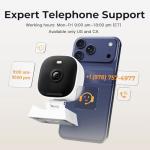 2K Cameras for Home Security,Indoor/Outdoor for Baby/Elder/Pet Monitoring with Phone app,Wired Plug&Play,Color Night Vision,2-Way Audio & 24/7 Recording,Support 128G Card ( Not Included),2-Pack