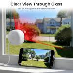 INFIYA 2K No Drill Window Camera-2 Pack 2.4Ghz & 5Ghz WiFi Dome Cameras for Home Security for Indoor & Outdoor Monitoring, Color Night Vision, Human Detection, 24/7 Recording, Ideal for Apartment, K1