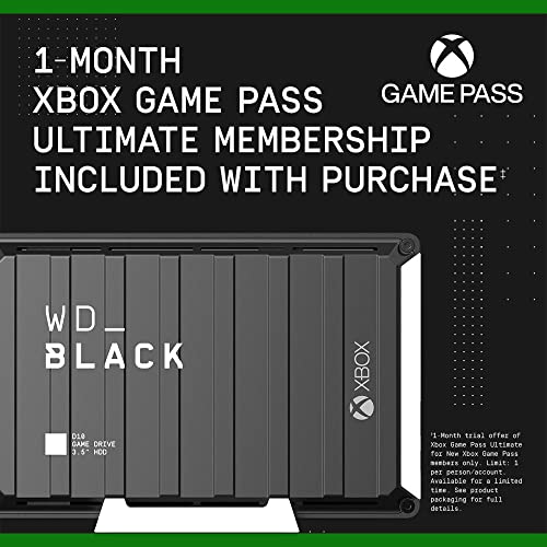 WD_BLACK D10 Game Drive for Xbox - 1 Month Game Pass