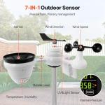 VEVOR 7-in-1 WiFi Weather Station with Color Display