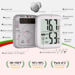 Antonki 2 Pack Digital Thermometer and Hygrometer