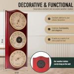 Classic Analog Weather Station with Barometer and Thermometer