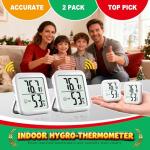 Antonki 2 Pack Digital Thermometer and Hygrometer