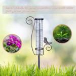 HOBYLUBY 7-Inch Outdoor Rain Gauge for Gardens