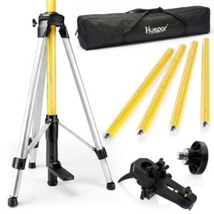Huepar 12 Ft Telescoping Pole with Laser Mount