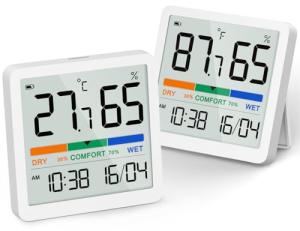 NOKLEAD 2-Pack Indoor Thermometer and Hygrometer