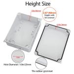 LeMotech IP65 Weatherproof Junction Box for Electronics