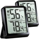 Antonki 2-Pack Digital Indoor Thermometer & Hygrometer