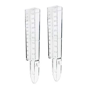 DARALIS Clear Rain Gauge 2-Pack for Garden