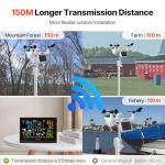 VEVOR 7-in-1 WiFi Weather Station with Color Display