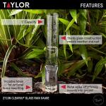 Taylor 5-Inch Glass Rain Gauge with Ground Spike