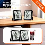 Antonki 2-Pack Digital Indoor Thermometer & Hygrometer