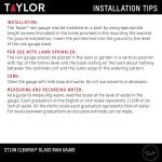 Taylor 5-Inch Glass Rain Gauge with Ground Spike