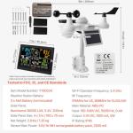 VEVOR 7-in-1 WiFi Weather Station with Color Display