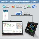 Urageuxy WiFi Weather Station with Rain Gauge