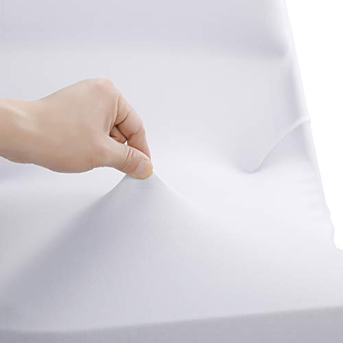 White Stretch Spandex Folding Chair Covers (12 Pack)