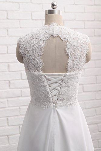 Ivory Lace Wedding Dress for Beach Ceremony