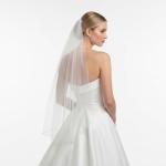 Light Ivory Pearl and Crystal Beaded Bridal Veil