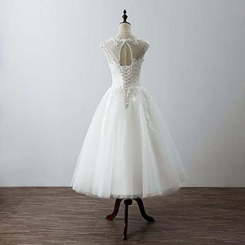Elegant Vintage Lace Short Wedding Dress for Bride