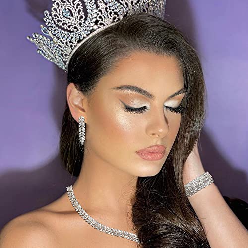 Elegant Leaves-Shaped CZ Bridal Jewelry Set